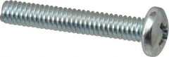 Value Collection - #8-32 UNC, 1" Length Under Head Phillips Drive Machine Screw - Pan Head, Grade 2 Steel, Zinc-Plated Finish, Without Washer - Benchmark Tooling