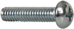 Value Collection - #8-32 UNC, 3/4" Length Under Head Phillips Drive Machine Screw - Round Head, Grade 2 Steel, Zinc-Plated Finish, Without Washer - Benchmark Tooling