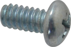 Value Collection - #10-24 UNC, 3/8" Length Under Head Phillips Drive Machine Screw - Round Head, Grade 2 Steel, Zinc-Plated Finish, Without Washer - Benchmark Tooling