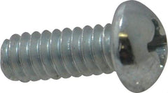Value Collection - #10-24 UNC, 1/2" Length Under Head Phillips Drive Machine Screw - Round Head, Grade 2 Steel, Zinc-Plated Finish, Without Washer - Benchmark Tooling