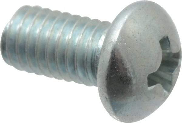 Value Collection - #10-32 UNF, 3/8" Length Under Head Phillips Drive Machine Screw - Round Head, Grade 2 Steel, Zinc-Plated Finish, Without Washer - Benchmark Tooling