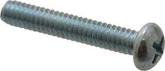 Value Collection - 1/4-20 UNC, 1-1/2" Length Under Head Phillips Drive Machine Screw - Round Head, Grade 2 Steel, Zinc-Plated Finish, Without Washer - Benchmark Tooling