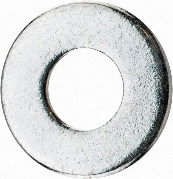 Value Collection - 1/4" Screw, Steel USS Flat Washer - 5/16" ID x 3/4" OD, 1/16" Thick, Zinc-Plated Finish - Benchmark Tooling