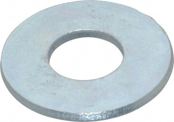 Value Collection - 1" Screw, Steel USS Flat Washer - 1-1/16" ID x 2-1/2" OD, 0.1719" Thick, Zinc-Plated Finish - Benchmark Tooling