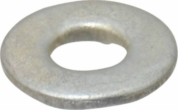 Value Collection - #8 Screw, Steel SAE Flat Washer - 3/16" ID x 7/16" OD, 3/64" Thick, Zinc-Plated Finish - Benchmark Tooling