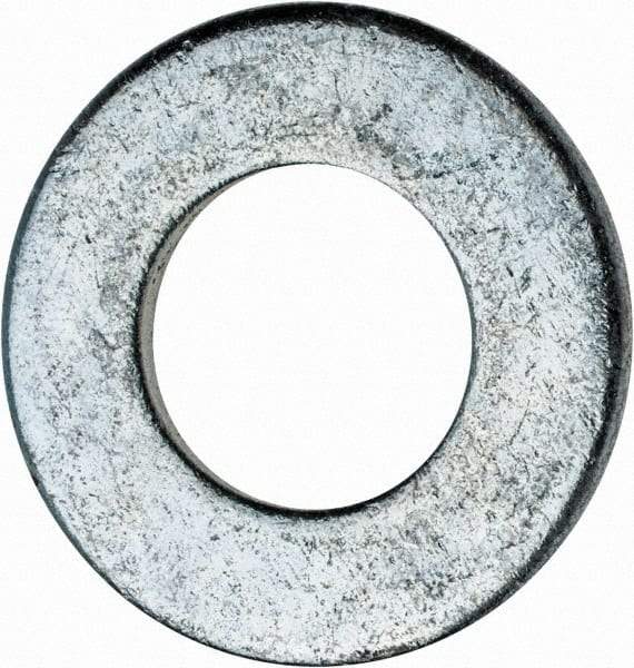 Value Collection - 9/16" Screw, Steel SAE Flat Washer - 19/32" ID x 1-3/16" OD, 3/32" Thick, Zinc-Plated Finish - Benchmark Tooling