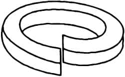 Value Collection - M33, 33.5mm ID, 55.2mm OD, 6mm Thick Split Lock Washer - 18-8 Austenitic Grade A2 Stainless Steel, Uncoated, 33.5mm Min ID, 34.7mm Max ID, 55.2mm Min OD, 53.2mm Max OD - Benchmark Tooling