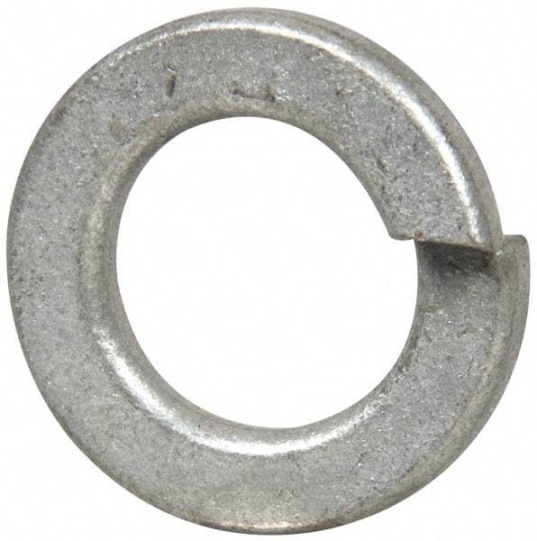 Value Collection - 1/2", 0.502" ID, 1/8" Thick Split Lock Washer - Steel, Zinc-Plated Finish, 0.502" Min ID, 0.512" Max ID, 0.869" Min OD, 0.873" Max OD - Benchmark Tooling