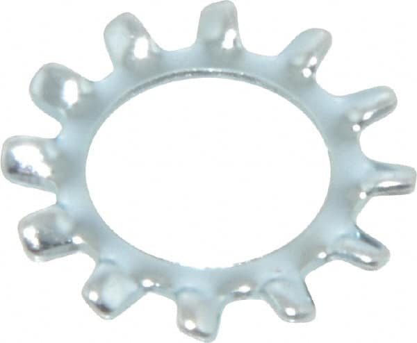 Value Collection - 3/8" Screw, 0.398" ID, Steel External Tooth Lock Washer - 0.694" OD, Zinc-Plated, Grade 2 - Benchmark Tooling