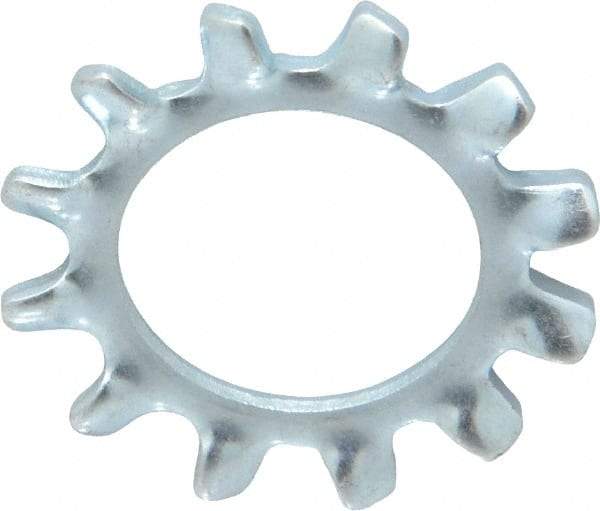 Value Collection - 1/2" Screw, 0.53" ID, Spring Steel External Tooth Lock Washer - 0.9" OD, Zinc-Plated, Grade 2 - Benchmark Tooling