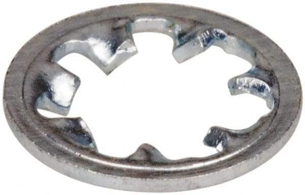 Value Collection - #6 Screw, 0.15" ID, Steel Internal Tooth Lock Washer - 0.295" OD, Zinc-Plated, Grade 2 - Benchmark Tooling