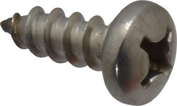 Value Collection - #12 Pan Head Phillips Sheet Metal Screw - Stainless Steel, 5/8" Length Under Head, Grade 18-8 - Benchmark Tooling