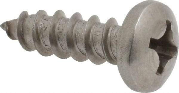Value Collection - #12 Pan Head Phillips Sheet Metal Screw - Stainless Steel, 3/4" Length Under Head, Grade 18-8 - Benchmark Tooling