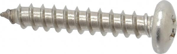 Value Collection - #12 Pan Head Phillips Sheet Metal Screw - Stainless Steel, 1-1/4" Length Under Head, Grade 18-8 - Benchmark Tooling