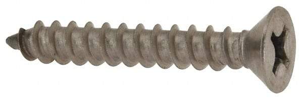 Value Collection - #12 Flat Head Phillips Sheet Metal Screw - Stainless Steel, 1-1/2" OAL, Grade 18-8 - Benchmark Tooling