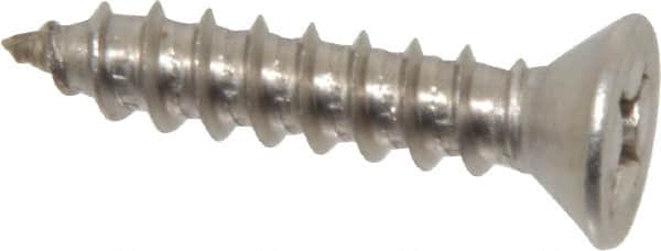 Value Collection - #14 Flat Head Phillips Sheet Metal Screw - Stainless Steel, 1-1/4" OAL, ASME B18.6.3, Grade 18-8 - Benchmark Tooling