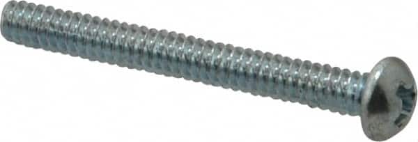 Value Collection - #10-32 UNF, 1" Length Under Head Slotted Drive Machine Screw - Round Head, Grade 18-8 Stainless Steel, Uncoated, Without Washer - Benchmark Tooling