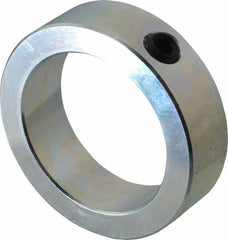Climax Metal Products - 2-3/8" Bore, Steel, Set Screw Shaft Collar - 3-1/4" Outside Diam, 15/16" Wide - Benchmark Tooling