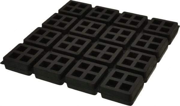 Mason Ind. - 8" Long x 8" Wide x 3/4" Thick, Rubber, Machinery Leveling Pad & Mat - Benchmark Tooling