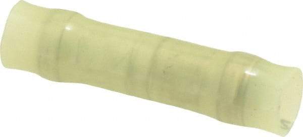 3M - 12 to 10 AWG Compatible, Nylon Fully Insulated, Crimp-On Butt Splice Terminal - 2 Wire Entries, 1.08" OAL, Yellow - Benchmark Tooling