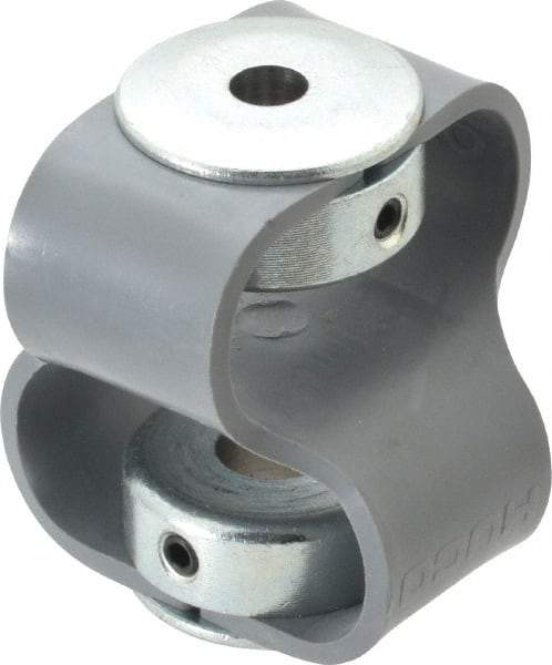 Huco - 3/8" Max Bore Diam, Flexible Flex P Double Loop Coupling - 48mm OD, Polyurethane - Benchmark Tooling