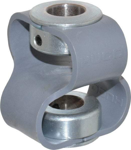 Huco - 1/2" Max Bore Diam, Flexible Flex P Double Loop Coupling - 48mm OD, Polyurethane - Benchmark Tooling