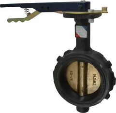 NIBCO - 4" Pipe, Wafer Butterfly Valve - Lever Handle, Ductile Iron Body, Buna-N Seat, 200 WOG, Aluminum Bronze Disc, Stainless Steel Stem - Benchmark Tooling