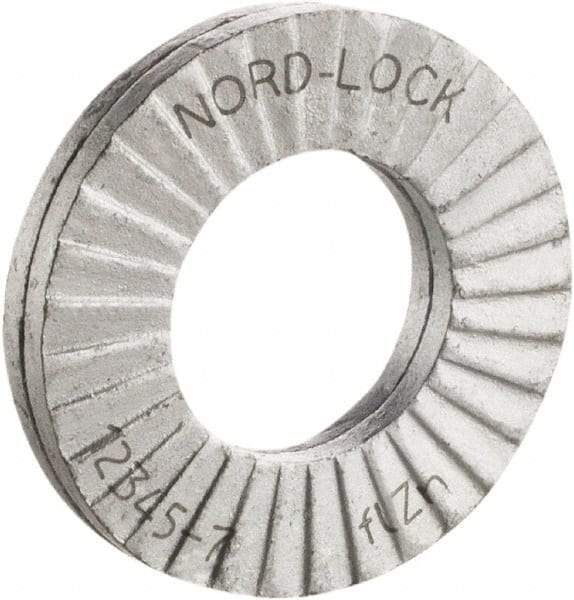 Nord-Lock - 1", Zinc Flake, Steel Wedge Lock Washer - Grade 2, 1.092 to 1.108" ID - Benchmark Tooling
