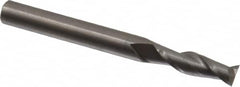 Hertel - 15/64", 3/4" LOC, 1/4" Shank Diam, 2-1/2" OAL, 2 Flute, Solid Carbide Square End Mill - Single End, Uncoated, Spiral Flute, 30° Helix, Centercutting, Right Hand Cut - Benchmark Tooling
