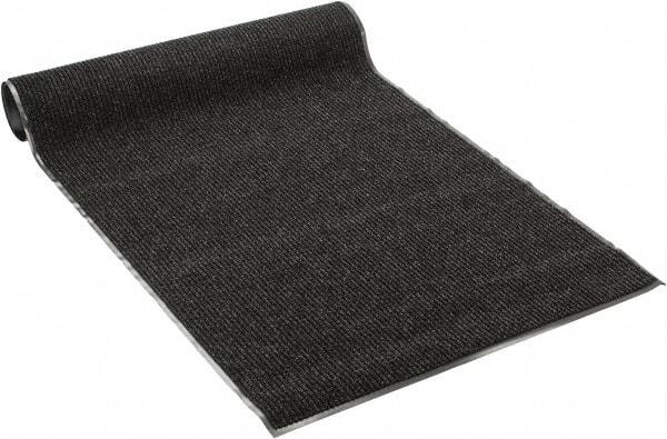 PRO-SAFE - 8 Ft. Long x 4 Ft. Wide, Poly Blended Carpet Surface, Ribbed Entrance Matting - 5/16 Inch Thick, Indoor, Medium Traffic, Vinyl, Black - Benchmark Tooling