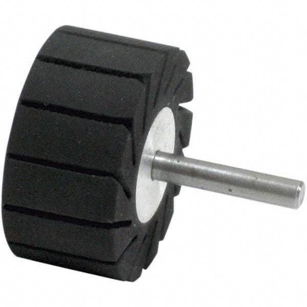 Dynabrade - 1" Wide x 2" Diam, Expander Wheel Spiral Band Drum - 1/4" Shank Diam, 7,500 RPM - Benchmark Tooling