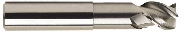 OSG - 5/8", 5/8" LOC, 5/8" Shank Diam, 6" OAL, 3 Flute, Solid Carbide Square End Mill - Single End, Uncoated, Spiral Flute, 45° Helix, Right Hand Cut, Right Hand Flute, Series 2048 - Benchmark Tooling