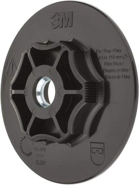 3M - 4-1/2" Diam Quick-Change Disc Backing Pad - Hard Density, 13,300 RPM, TN Compatible - Benchmark Tooling
