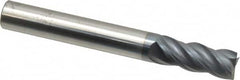 SGS - 5/16", 13/16" LOC, 5/16" Shank Diam, 2-1/2" OAL, 4 Flute, Solid Carbide Square End Mill - Single End, AlTiN Finish, Spiral Flute, Variable° Helix, Right Hand Cut, Right Hand Flute, Series Z1 - Benchmark Tooling