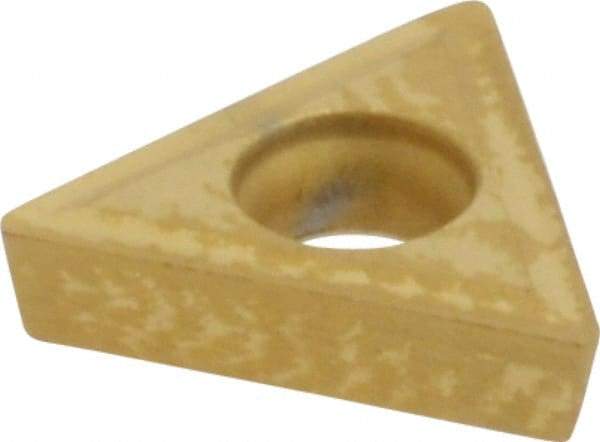 Interstate - TPGT21.51 Grade TCN55 Carbide Turning Insert - TiN Finish, 60° Triangle, 1/4" Inscr Circle, 3/32" Thick, 1/64" Corner Radius - Benchmark Tooling