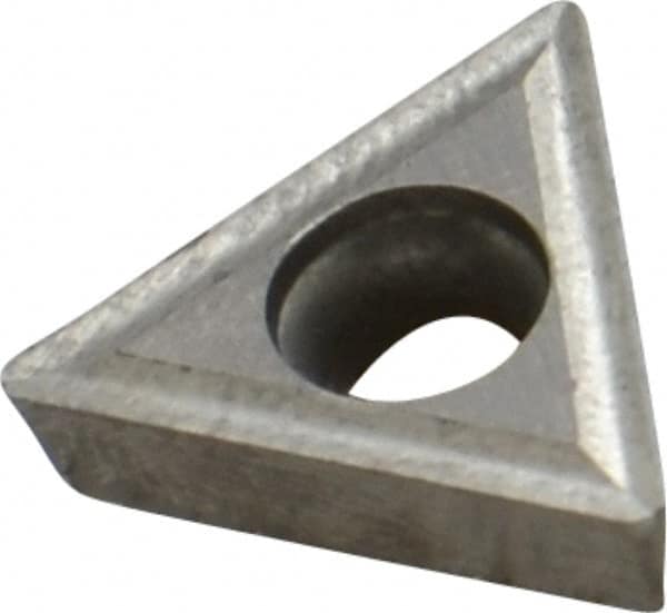 Interstate - TPGT32.52 Grade I22 Carbide Turning Insert - Uncoated, 60° Triangle, 3/8" Inscr Circle, 5/32" Thick, 1/32" Corner Radius - Benchmark Tooling