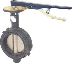 NIBCO - 4" Pipe, Wafer Butterfly Valve - Lever Handle, Ductile Iron Body, Buna-N Seat, 250 WOG, Ductile Iron Disc, Stainless Steel Stem - Benchmark Tooling