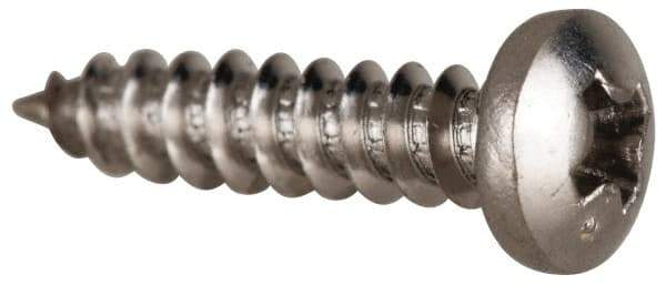 Value Collection - #4 Pan Head Phillips Sheet Metal Screw - Stainless Steel, 1/2" Length Under Head, Grade 316 - Benchmark Tooling