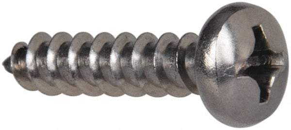 Value Collection - #12 Pan Head Phillips Sheet Metal Screw - Stainless Steel, 1" Length Under Head, Grade 316 - Benchmark Tooling
