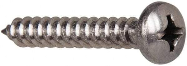 Value Collection - #12 Pan Head Phillips Sheet Metal Screw - Stainless Steel, 1-1/2" Length Under Head, Grade 316 - Benchmark Tooling