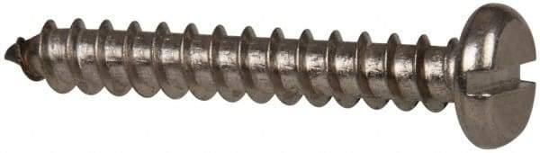 Value Collection - #12 Pan Head Slotted Sheet Metal Screw - Stainless Steel, 1-1/2" Length Under Head, Grade 316 - Benchmark Tooling