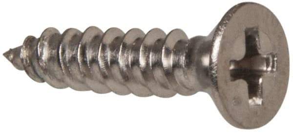 Value Collection - #4 Flat Head Phillips Sheet Metal Screw - Stainless Steel, 1/2" OAL, Grade 316 - Benchmark Tooling