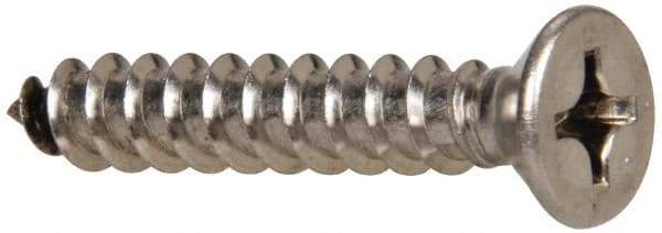 Value Collection - #14 Flat Head Phillips Sheet Metal Screw - Stainless Steel, 1-1/2" OAL, Grade 316 - Benchmark Tooling