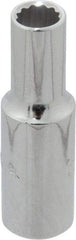 Proto - 3/8" Drive, Deep Hand Socket - 12 Points, 2-1/8" OAL, Chrome Finish - Benchmark Tooling