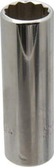 Proto - 3/8" Drive, Deep Hand Socket - 12 Points, 2-3/4" OAL, Chrome Finish - Benchmark Tooling