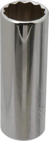 Proto - 3/8" Drive, Deep Hand Socket - 12 Points, 2-3/4" OAL, Chrome Finish - Benchmark Tooling