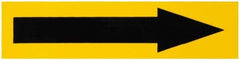 NMC - Pipe Marker with No Legend and Arrow Graphic - 3/4 to 1-1/4" Pipe Outside Diam, Black on Yellow - Benchmark Tooling