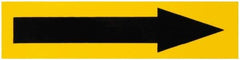 NMC - Pipe Marker with No Legend and Arrow Graphic - 1-1/2 to 2" Pipe Outside Diam, Black on Yellow - Benchmark Tooling