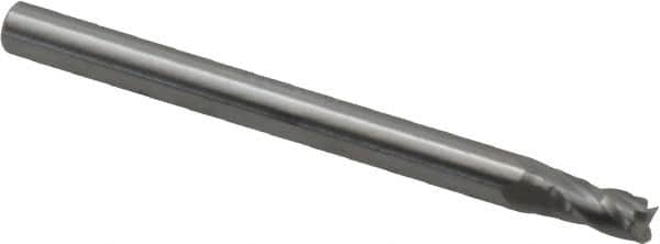 Hertel - 2.5mm, 5mm LOC, 3mm Shank Diam, 39mm OAL, 4 Flute, Solid Carbide Square End Mill - Single End, Uncoated, 30° Helix, Centercutting, Right Hand Cut - Benchmark Tooling