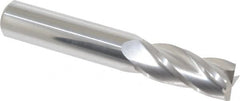 Hertel - 7/16", 1" LOC, 7/16" Shank Diam, 2-3/4" OAL, 4 Flute, Solid Carbide Square End Mill - Single End, Uncoated, Spiral Flute, 30° Helix, Centercutting, Right Hand Cut, Right Hand Flute - Benchmark Tooling
